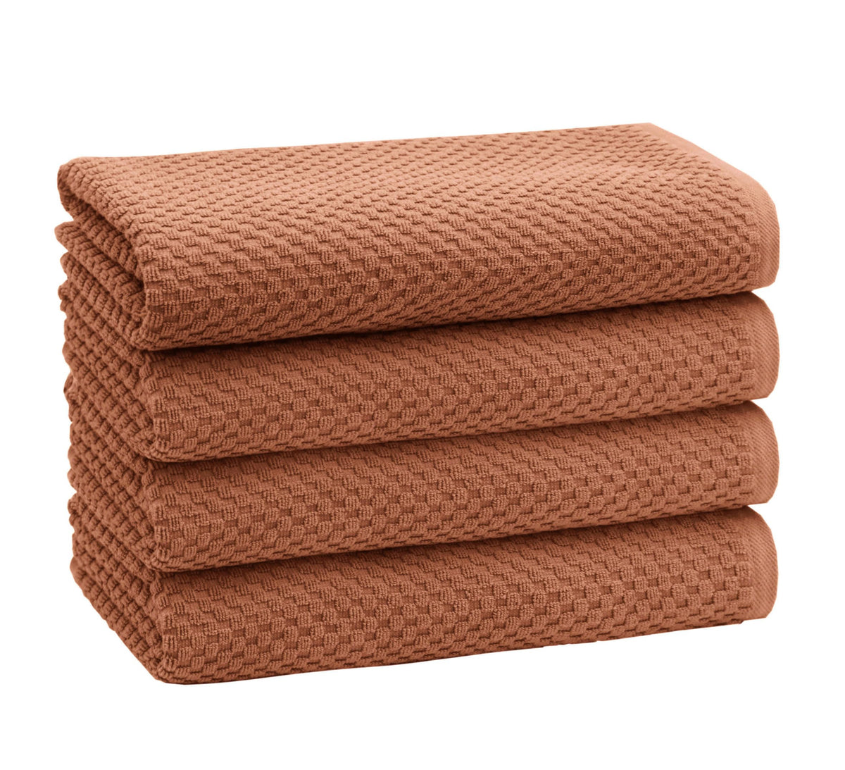 COTTON CRAFT Euro Spa Waffle Weave Bath Towels - Set of 4 Grey Towels