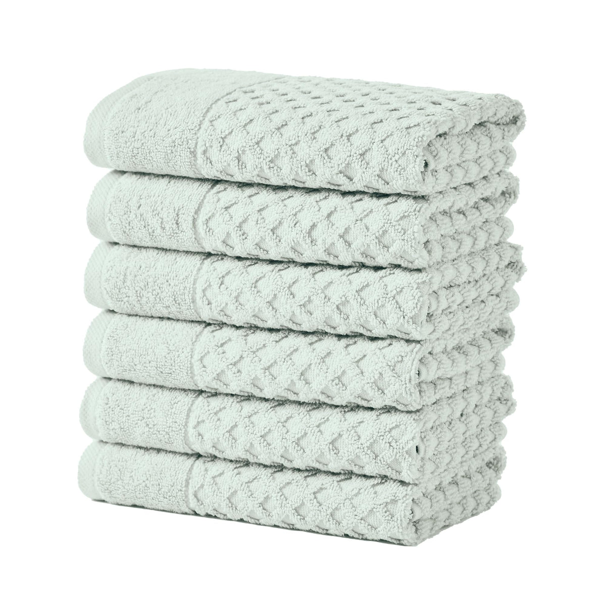 Great Bay Home Bath Towels - 100% Cotton 6 Piece Towel Set - Diamond Waffle Weave - Absorbent, Durable, Quick-Dry Towels for Bathroom (Copper)