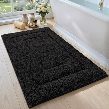 DEXI Bathroom Rugs 36x24, Non-Slip and Absorbent Bath Mat, Beige