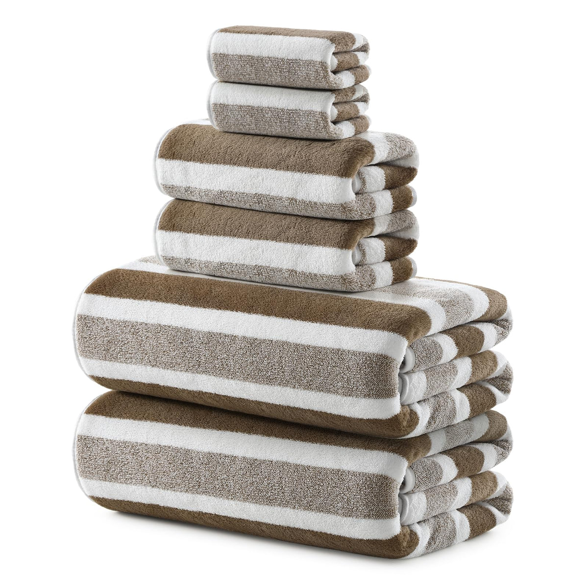 REDKISS 6-Piece Microfiber Bath Towel Set, Ultra Soft, Highly Absorbent & Quick Dry, 35x70 Inch Oversized, Gray Towels for Bathroom, Spa, Gym, 2 Bath 2 Hand 2 Washcloths