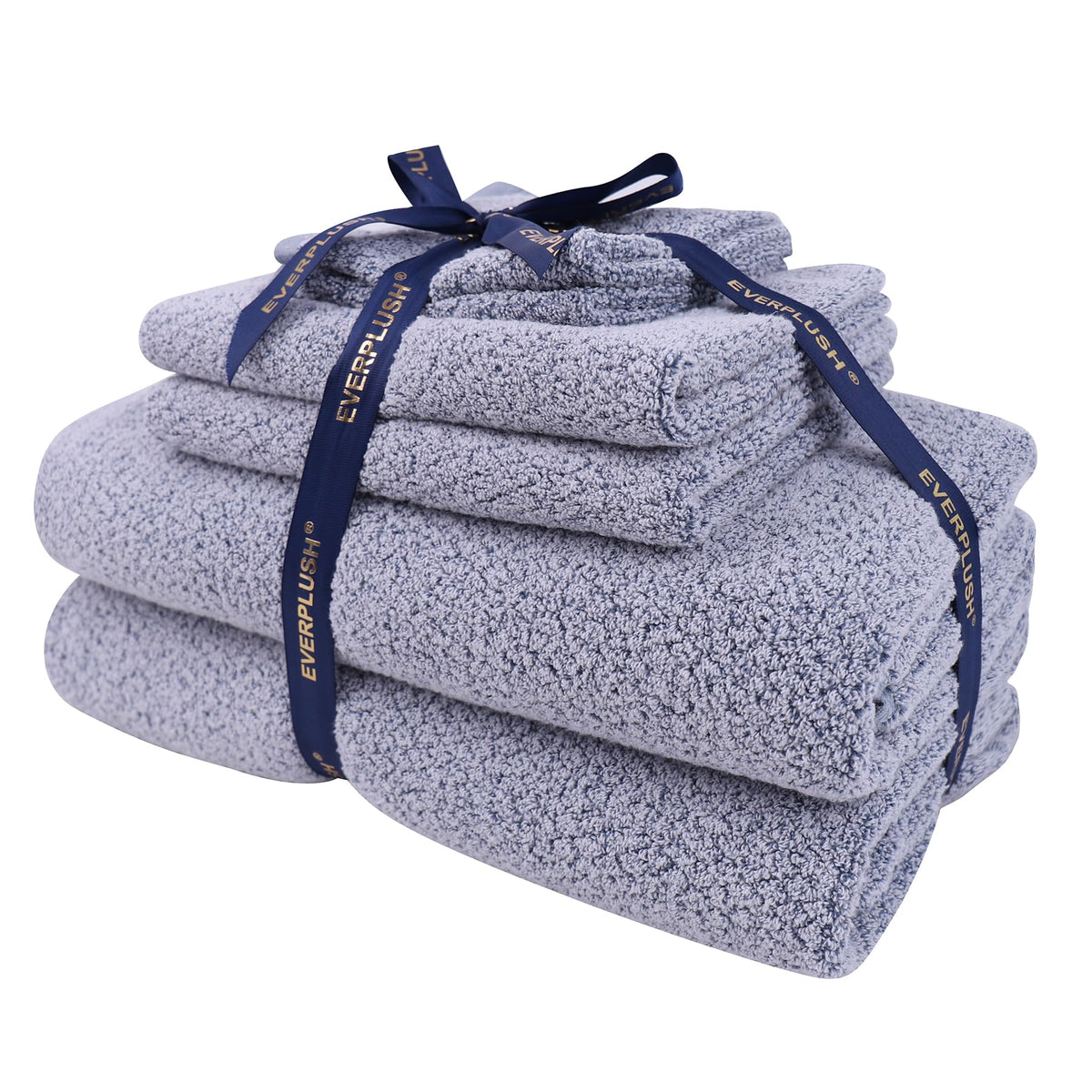 Everplush Diamond Collection 6-Piece Bath Sheet Towel Set, Soft Plush Jacquard Luxury Bath Towels,Highly Absorbent & Fast-Drying Luxury Towels Sets for Bathroom,Shower, or Spa(Brown, Bath Sheet 6PK)