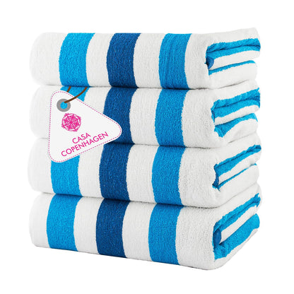 CASA COPENHAGEN Solitaire 6 Pieces Towel Set- Midnight Black, 600 GSM 2 Bath Towel 2 Hand Towel 2 Washcloth, Designed in Denmark Made of Soft Egyptian Cotton for Bathroom, Kitchen & Shower