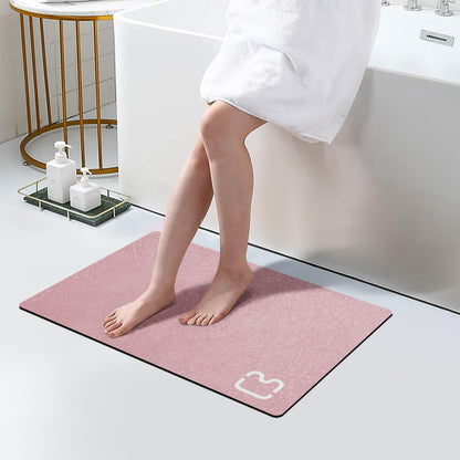 RUERYA Grey Long Bathroom Rugs Large Stone Bath Mats for Bathroom,15.7"x47"