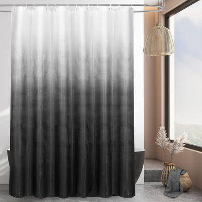Sage Green Luxury Heavyweight Textured Fabric Shower Curtain Hotel,72x72