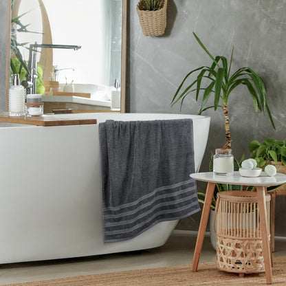 Utopia Towels 4 Pack XL Bath Towels, 30x60 in, Cotton, Grey
