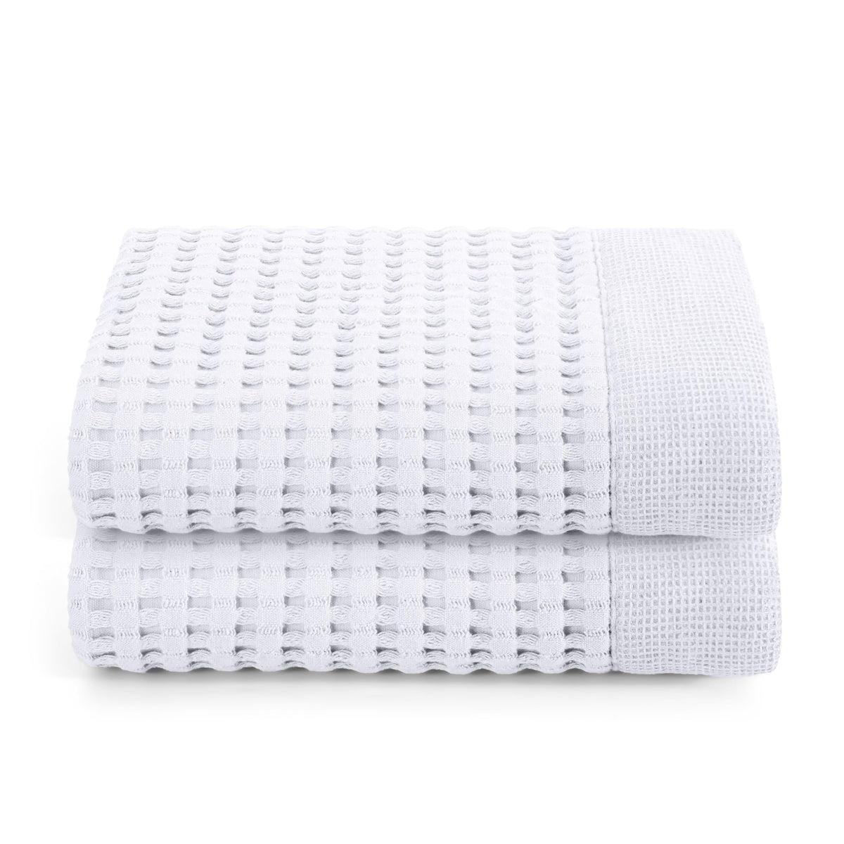 GILDEN TREE Waffle Hand Towels for Bathroom Quick Dry Large Luxury Lint Free Super Absorbent Cotton Hand Towels Set of 2, Modern Style (Cream)