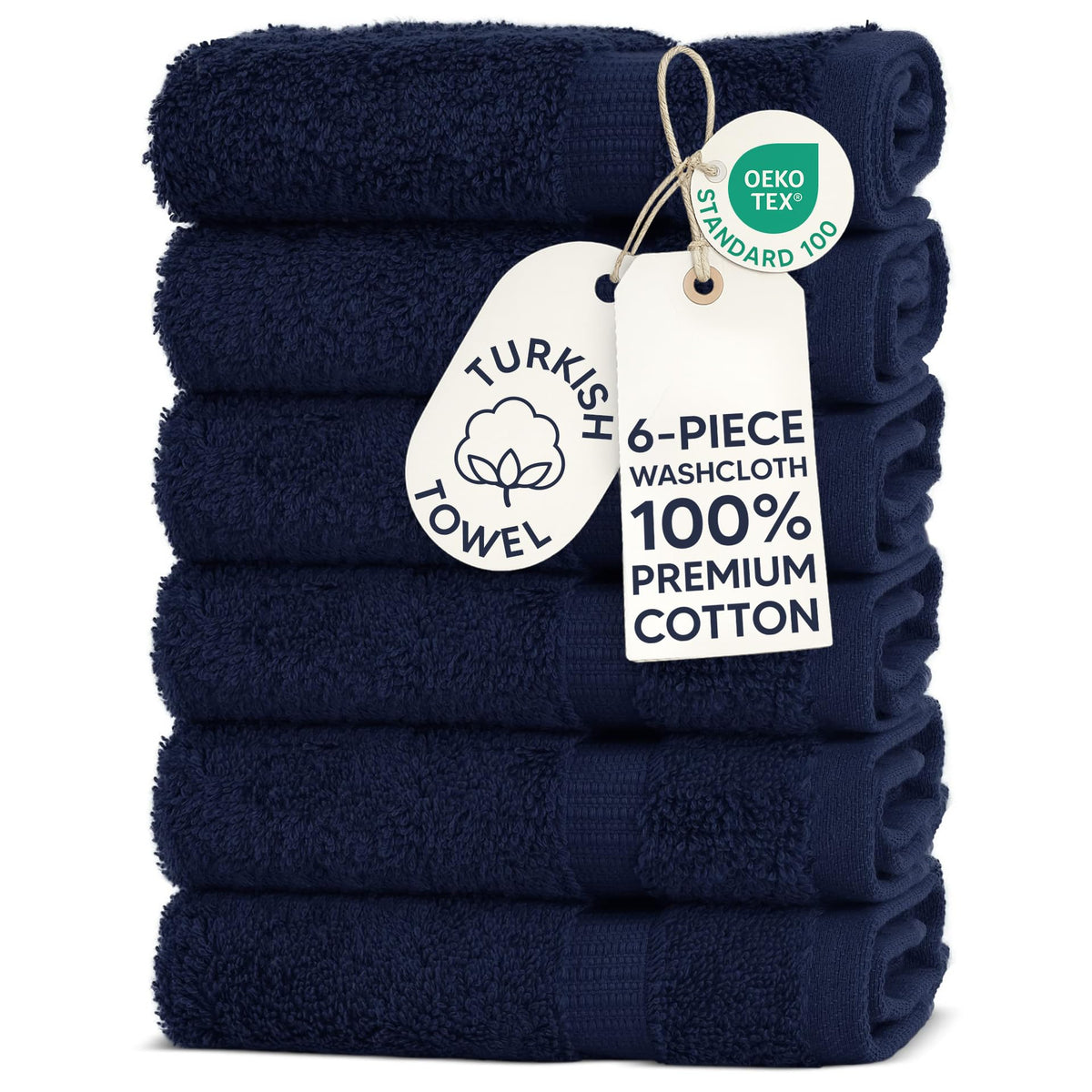Chakir Turkish Linens 100% Cotton 4-Pack Bath Towels 27x54, Gray