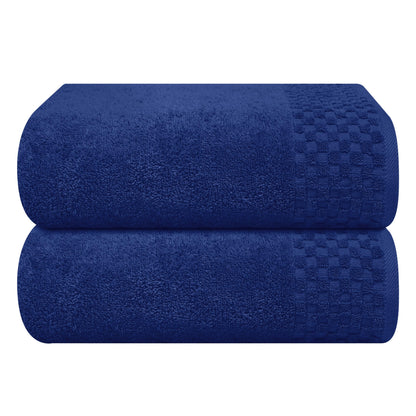 MyOwn Premium Cotton 6 Pack Towel Set for Bathroom, Contains 2 Bath Towels 28x55 inch, 2 Hand Towels 16x24 inch & 2 Wash Coths 12x12 inch, Ideal Everyday use, Compact & Lightweight - Black