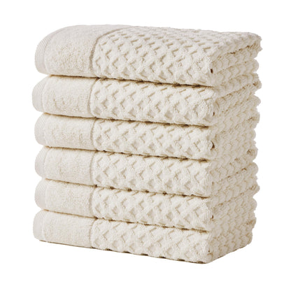 Great Bay Home Bath Towels - 100% Cotton 6 Piece Towel Set - Diamond Waffle Weave - Absorbent, Durable, Quick-Dry Towels for Bathroom (Copper)