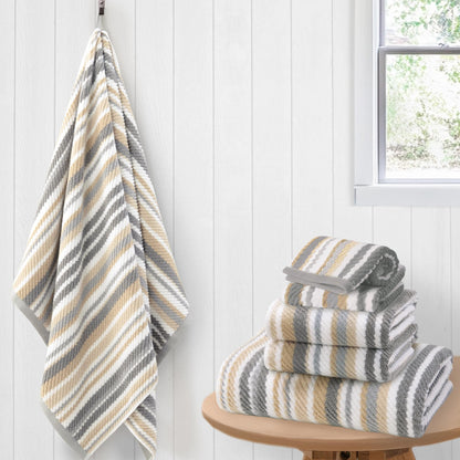 VOOVA & MOVAS Hand Towels 4 Pack, 100% Cotton, 16x27 in, Sage Beige