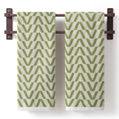 ecolook Decorative Hand Towels for Bathroom, Jacquard Cotton, Set of 2