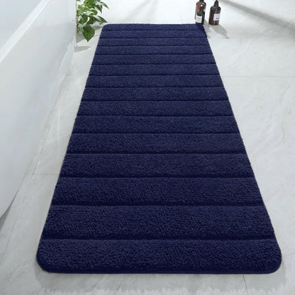 AROGAN Luxury Long Bathroom Runner Rugs 24x60 Inch Bath Rug Non Slip, Black