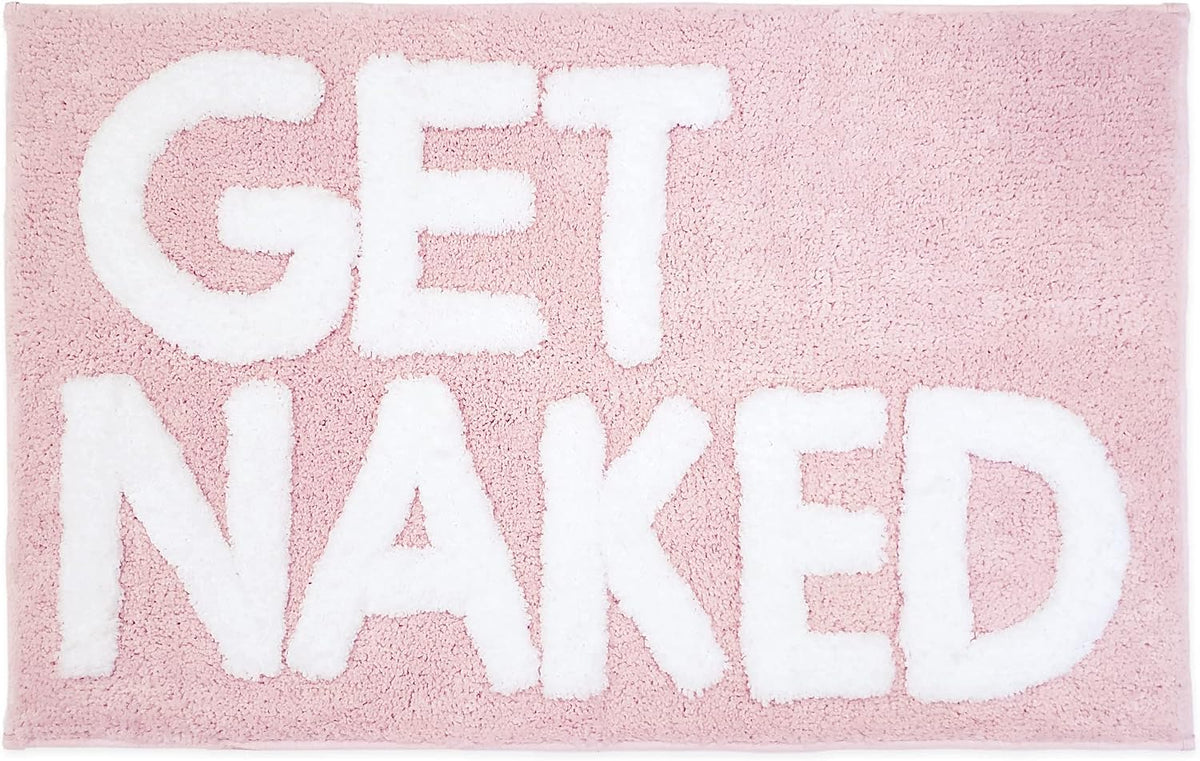 New Mungo Get Naked Bath Mat Pink - Blush Bathroom Rugs - Bath Mat - 31" x 20"