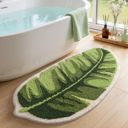 LUMI Flower Bathroom Rug, Absorbent Non Slip Bath Mat, 20"x32", Pink Flower