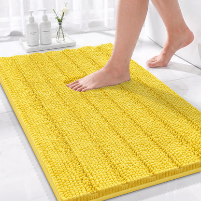 Bcoimo Bath Rug Mat,48x24 High Absorbent Latte Long Bathroom Runner Rugs