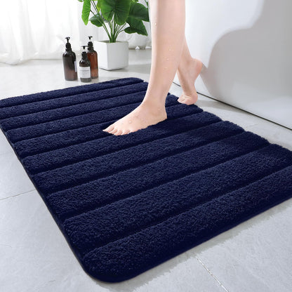 AROGAN Luxury Long Bathroom Runner Rugs 24x60 Inch Bath Rug Non Slip, Black