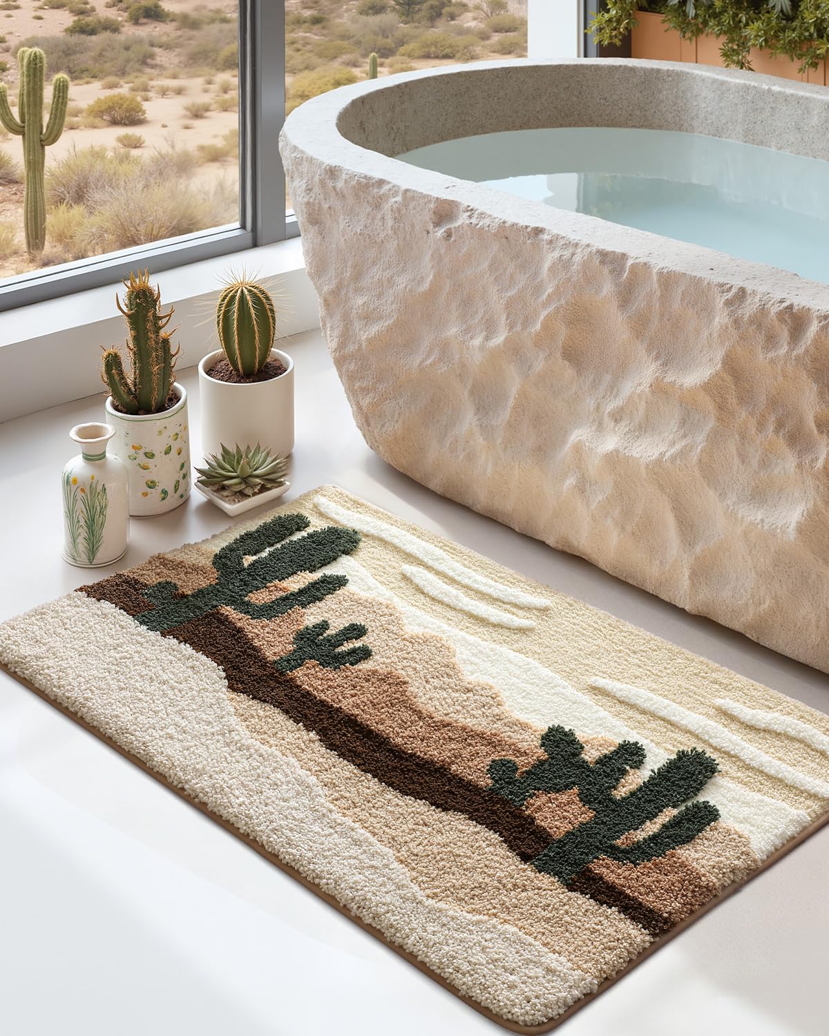 DEXI Colorful Bath Mats 36x24, Non Slip Washable Bathroom Rug