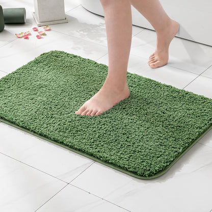 MIULEE Dark Purple Bathroom Rugs Soft Small Microfiber Bath Mat 16x24 Inch