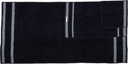 CASA COPENHAGEN Solitaire 6 Pieces Towel Set- Midnight Black, 600 GSM 2 Bath Towel 2 Hand Towel 2 Washcloth, Designed in Denmark Made of Soft Egyptian Cotton for Bathroom, Kitchen & Shower