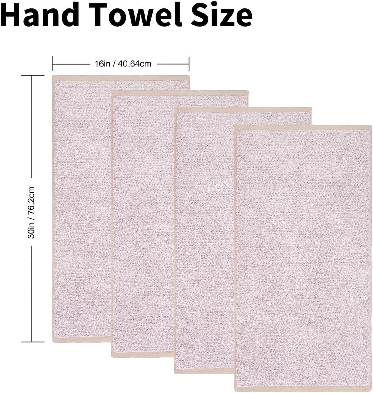 Everplush 4-Piece Premium Hand Towel Sets: Super-Soft, Highly Absorbent & Quick Drying Bathroom Towels – Versatile for Hotel, Bathroom, Shower, Spa, 16x30 Inches(Brown, 16" x 30")
