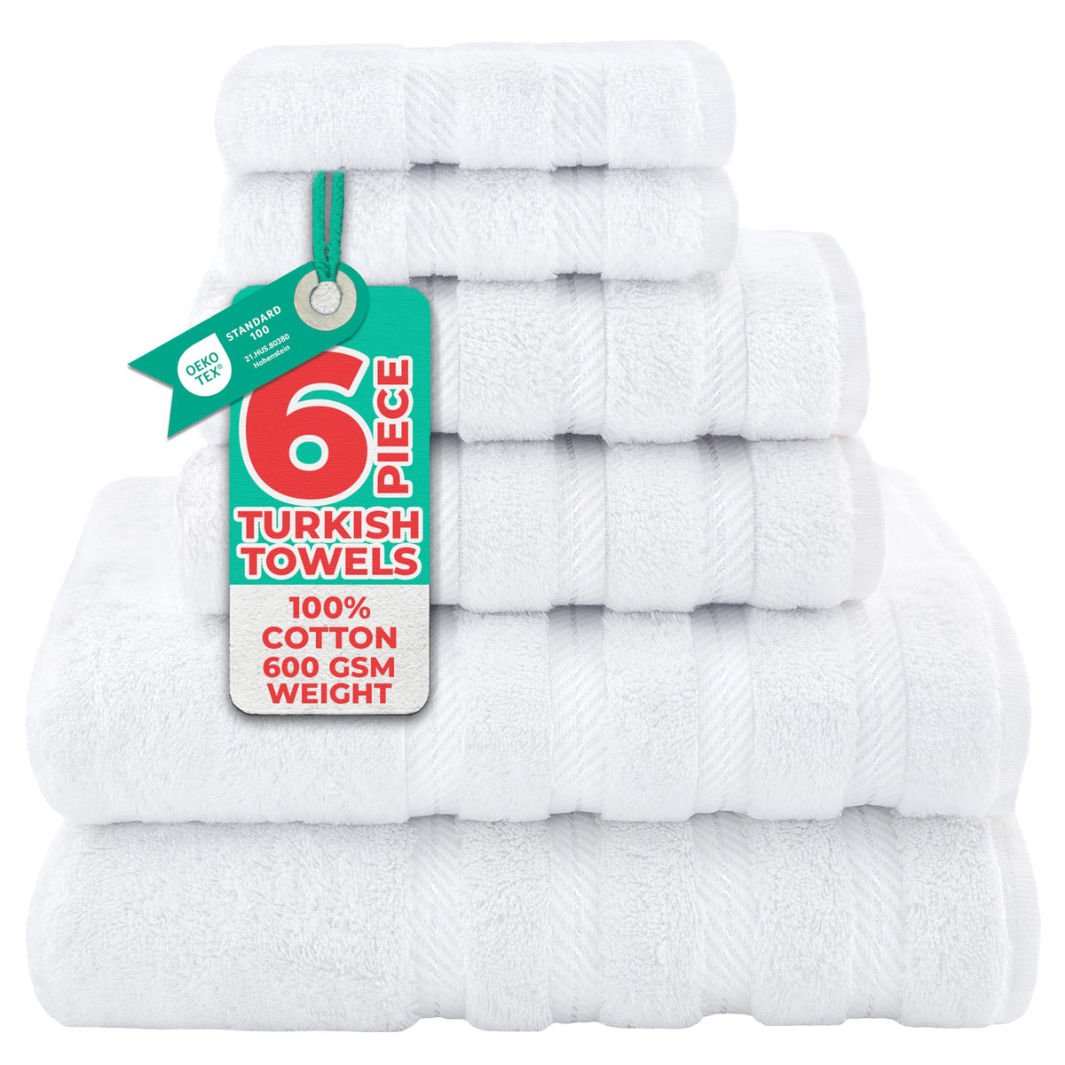 American Soft Linen 100% Cotton Luxury Turkish Towels, 4 PC Bath Towel Set