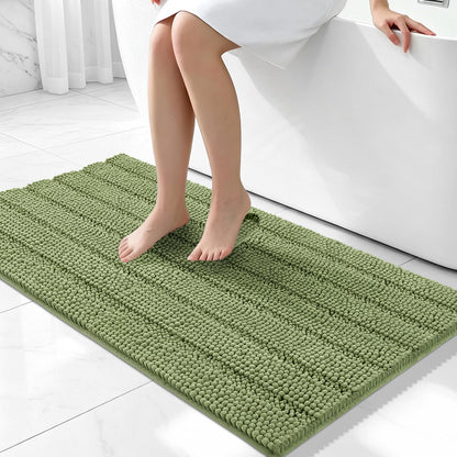 Bcoimo Bath Rug Mat,48x24 High Absorbent Latte Long Bathroom Runner Rugs