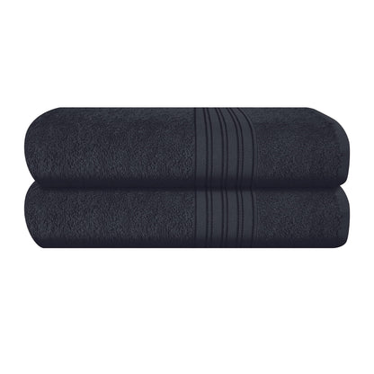 BOUTIQUO 6 Pack Cotton Towel Set, Contains 2 Bath Towels 28x55 inch, 2 Hand Towels 16x24 inch & 2 Wash Coths 12x12 inch, Ideal Everyday use, Ultra Soft Compact & Lightweight - Purple