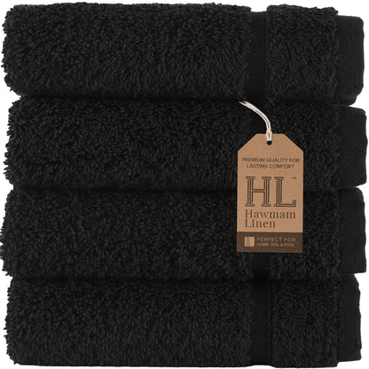Hawmam Linen Cream 6 Piece Bath Towels Set for Bathroom Original Turkish Cotton Soft, Absorbent and Premium 2 Bath Towels, 2 Hand Towels, 2 Washcloths (Sea Salt)