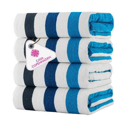 CASA COPENHAGEN Solitaire 6 Pieces Towel Set- Midnight Black, 600 GSM 2 Bath Towel 2 Hand Towel 2 Washcloth, Designed in Denmark Made of Soft Egyptian Cotton for Bathroom, Kitchen & Shower