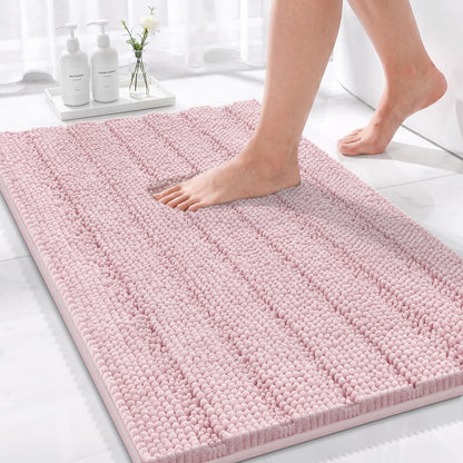 Bcoimo Bath Rug Mat,48x24 High Absorbent Latte Long Bathroom Runner Rugs