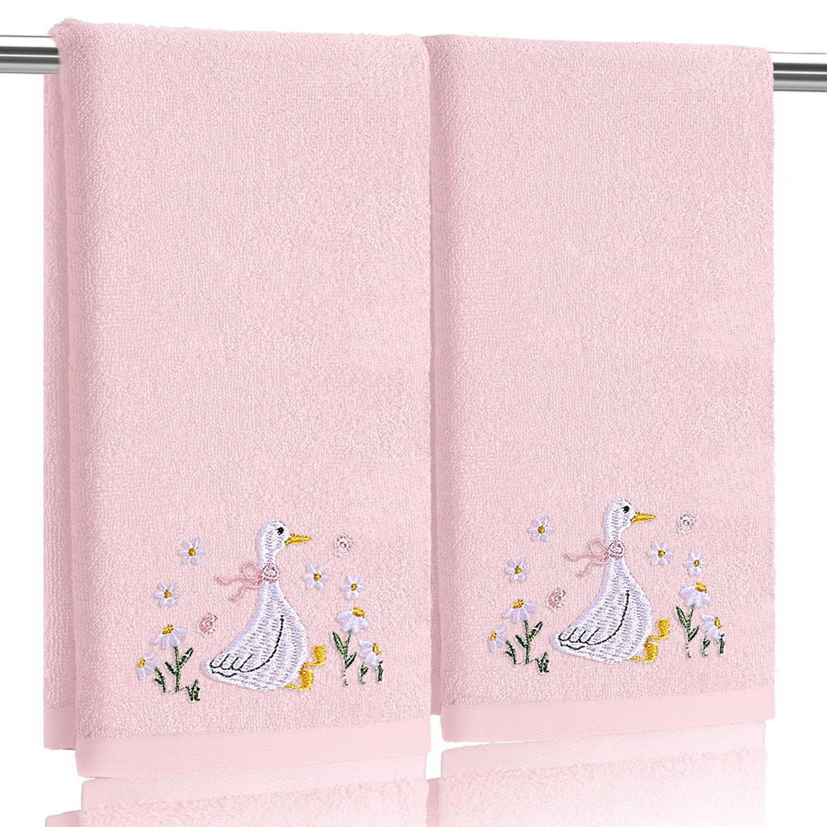 SmoothNovelty 2 Pcs Butterfly Hand Towels Purple Bathroom Decor 14x29 Inch
