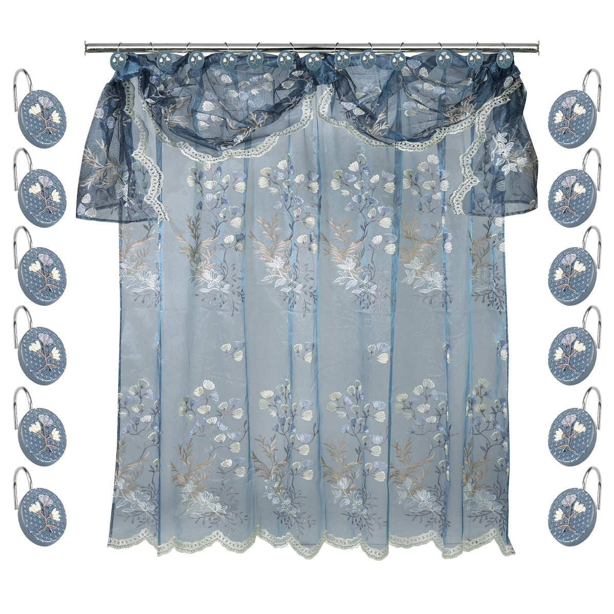 Zahari Home Larrisa Floral Bathroom Rug Luxury Bath Rug Washable Contemporary Decor Beautiful Shower Mat Unique Design Stylish Non Slip Shower Mat Flower Bath Rug Bath Shower Tub Decor