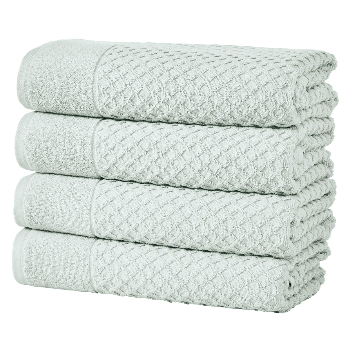 Great Bay Home Bath Towels - 100% Cotton 6 Piece Towel Set - Diamond Waffle Weave - Absorbent, Durable, Quick-Dry Towels for Bathroom (Copper)