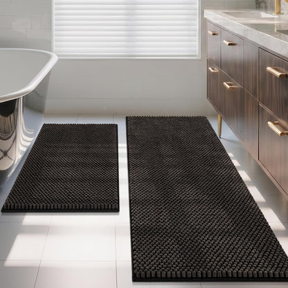 BSICPRO Bathroom Rugs Set 2 Piece, Light Blue, 20"x32" + 16"x24"