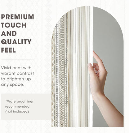 INK+IVY Imani Tufted Chenille 100% Cotton Shower Curtains Machine Washable, Modern Home Bathroom Décor Bathtub Privacy Screen, 72" x 72", Ivory