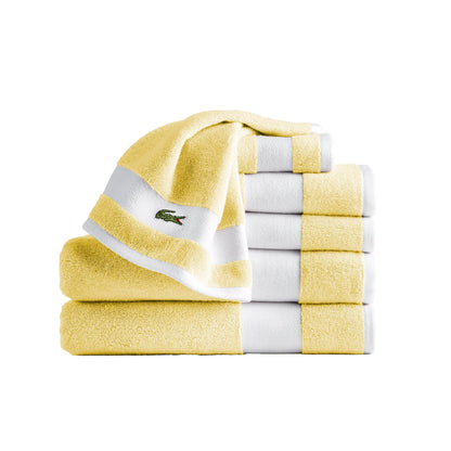 Lacoste Sport Stripe 100% Cotton 6-Piece Towel Set, Meteorite