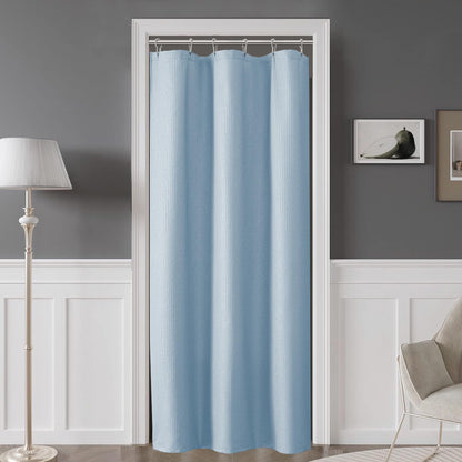 OVZME Berry Cute Shower Curtain, Embossed Textured Fabric Shower Curtain for Bathroom - Soft Cloth & Hotel Spa Luxury, Water Repellent, Machine Washable Shower Curtain, 72X72, Glacier Blue