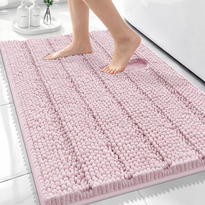 Bcoimo Bath Rug Mat,48x24 High Absorbent Latte Long Bathroom Runner Rugs