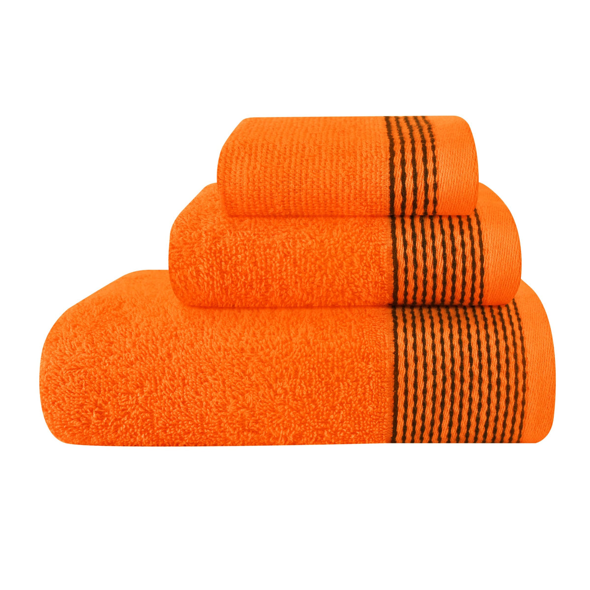 Belizzi Home 100% Cotton Ultra Soft 6 Pack Towel Set, Contains 2 Bath Towels 28x55 inchs, 2 Hand Towels 16x24 inchs & 2 Washcloths 12x12 inchs, Compact Lightweight & Highly Absorbant - Black