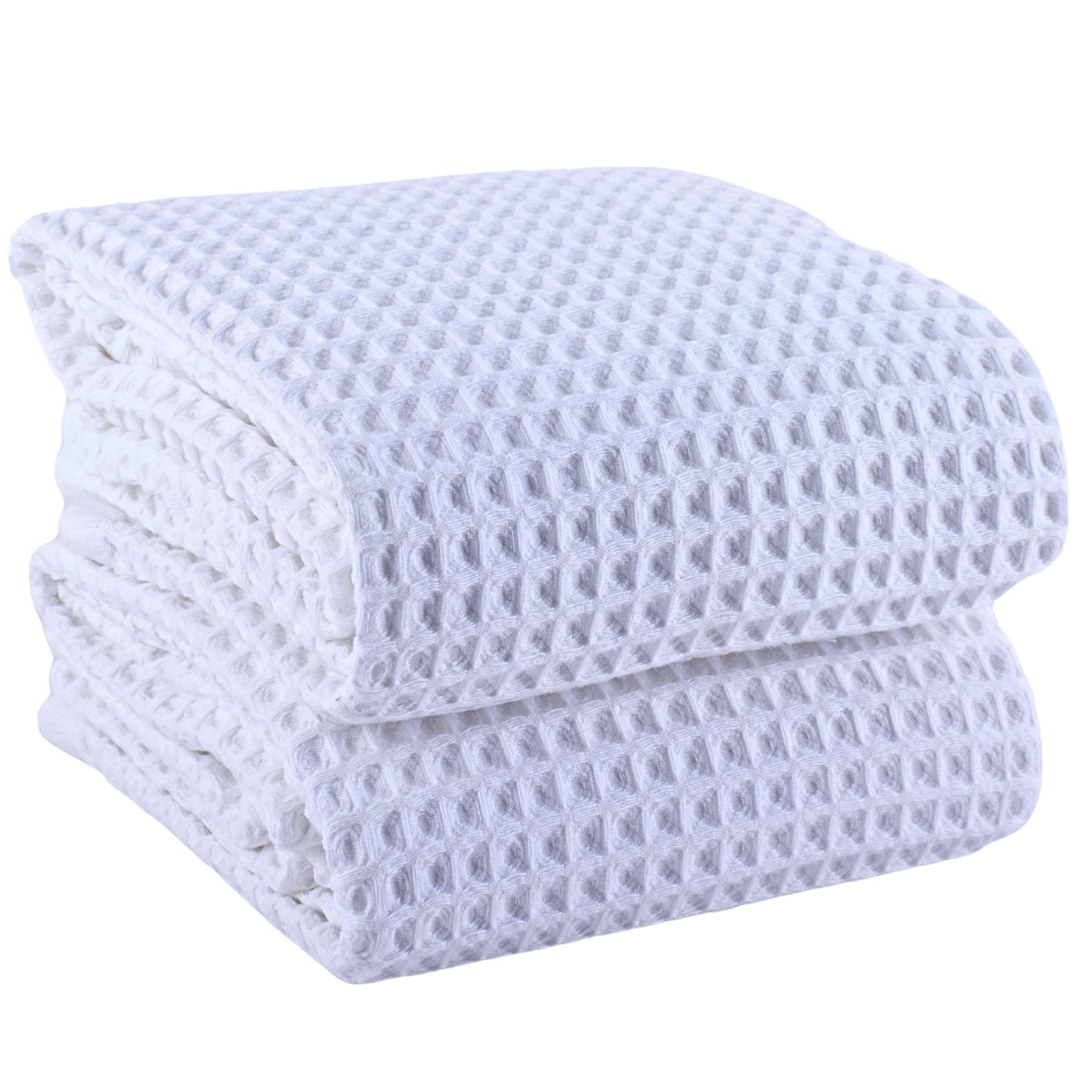 PÜSKÜL Natural 100% Turkish Cotton Waffle Hand and Kitchen Towels Set of 3