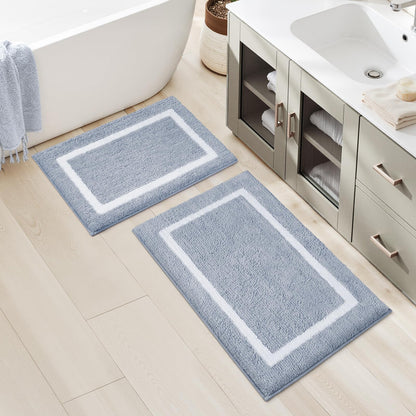 HOMEIDEAS Bathroom Rugs Sets 2 Piece Lavender 20" x 32" + 16" x 24"