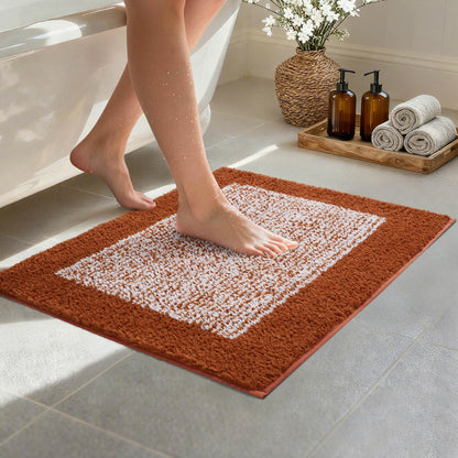 Long 2x4 Ft (48''x24'') Bathroom Rugs, Non Slip Washable Bath Mat Grey