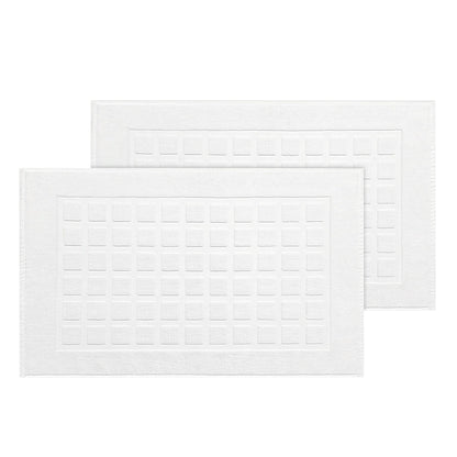COTTON CRAFT Bath Mats - 2 Pack Tub Shower Floor Mat - 21x30- Azure Blue
