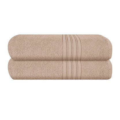 BOUTIQUO 6 Pack Cotton Towel Set, Contains 2 Bath Towels 28x55 inch, 2 Hand Towels 16x24 inch & 2 Wash Coths 12x12 inch, Ideal Everyday use, Ultra Soft Compact & Lightweight - Purple