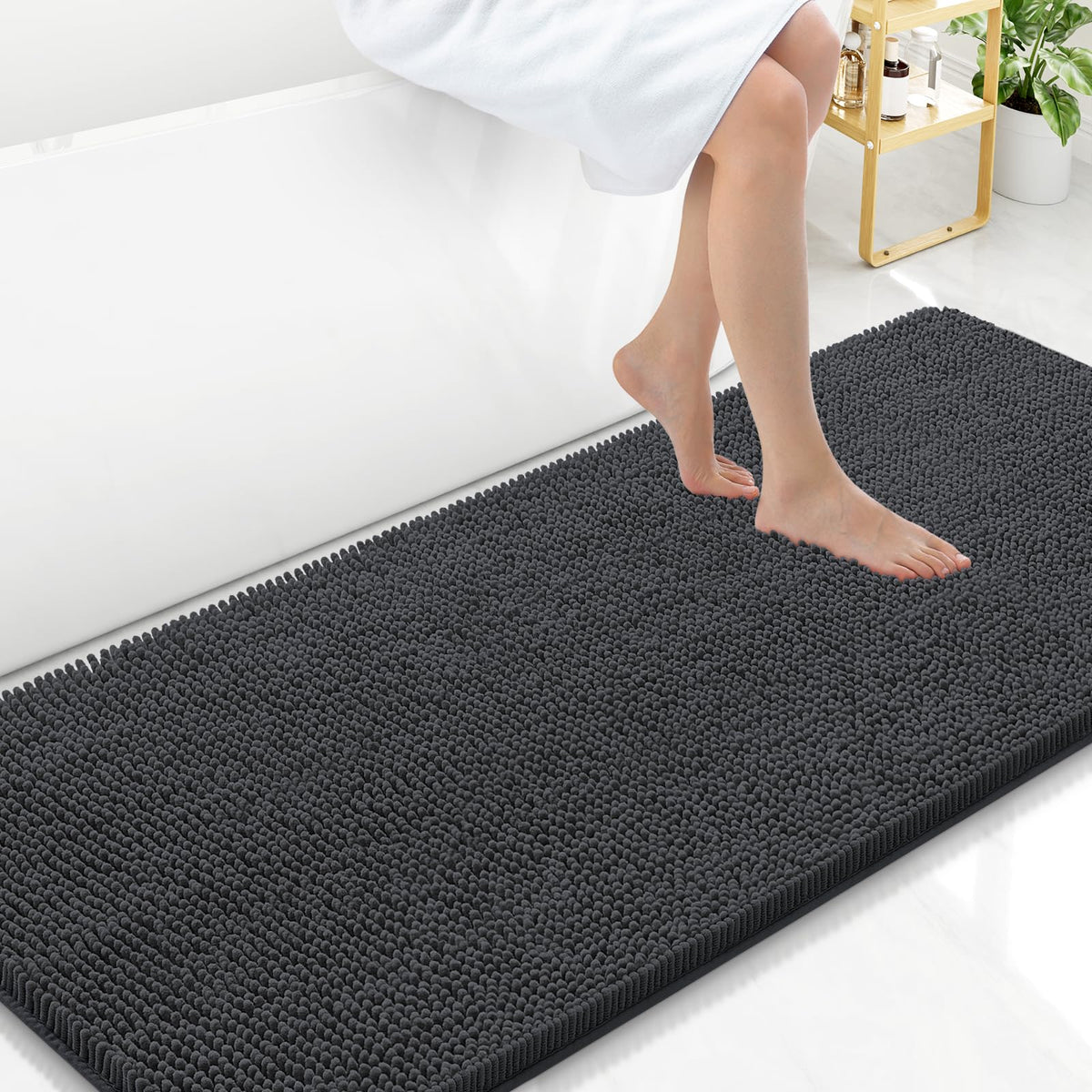 Arotive Bathroom Rugs 24x16, Soft Absorbent Shaggy Chenille Bath Rugs