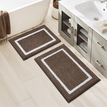 HOMEIDEAS Bathroom Rugs Sets 2 Piece Lavender 20" x 32" + 16" x 24"