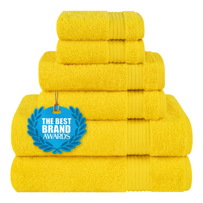 Cotton Paradise 100% Cotton Turkish Towel Set, Soft Absorbent Quick Dry, 6 Piece Towel Set, Beige