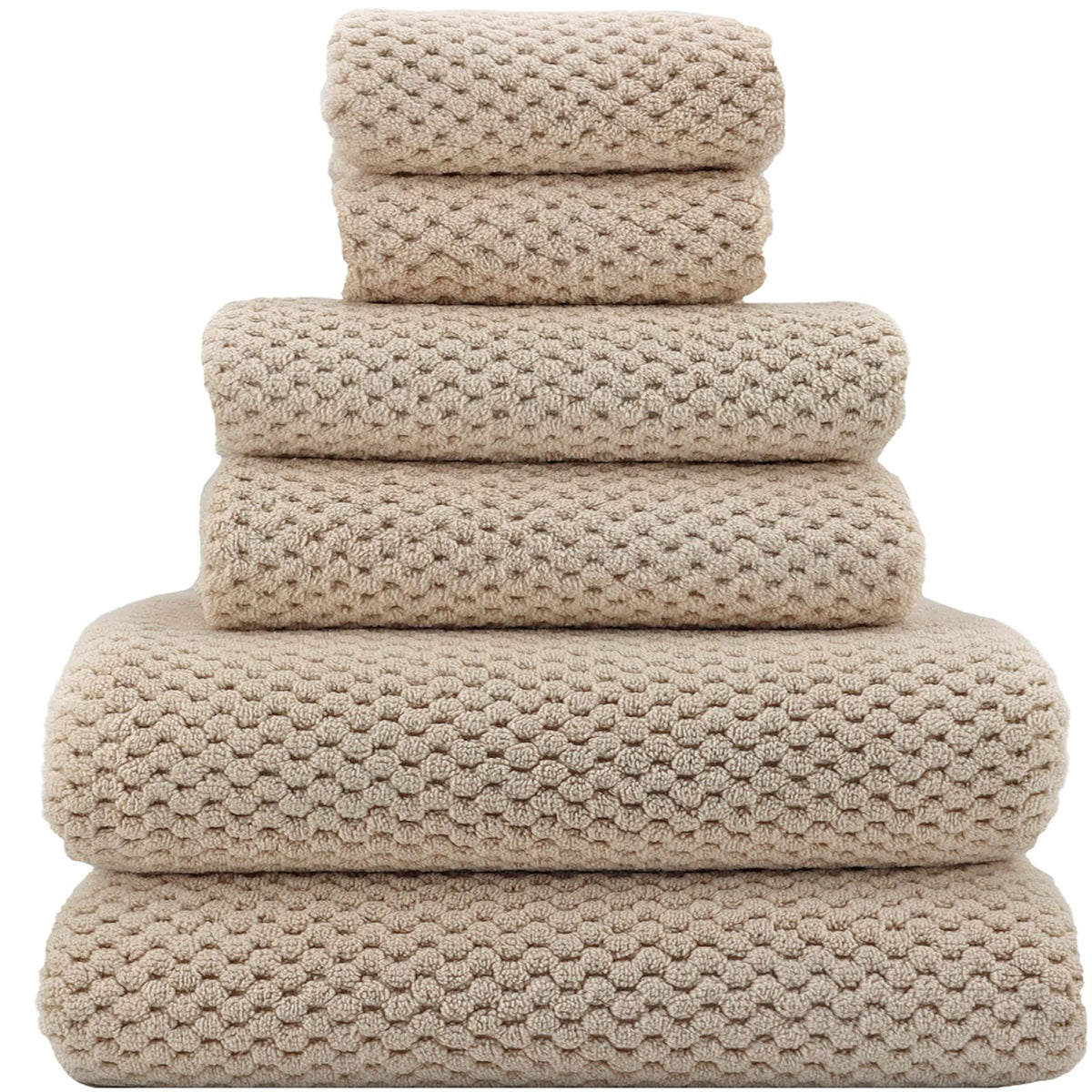 YTYC 29x59 Bath Towels Set,Towels for Bathroom,Olive Green,6-Pieces