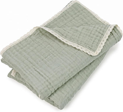 Lightweight Cotton Bath Towels, 2 Pack Quick Dry Muslin Towels for Adults
