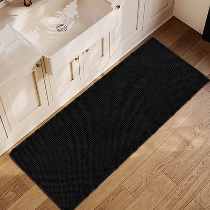 ZALL Tan Waffle Bath Mat,Super Absorbent Non Slip Bathroom Rug,Brown 18x30inch,Machine Washable Ultra Soft Floor Mats